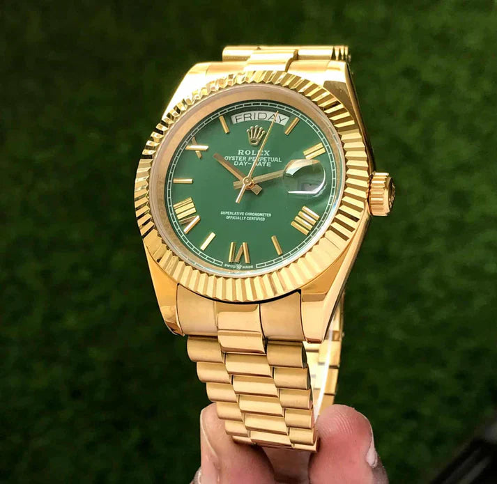 ROLEX Day-Date 41 ROSE GOLD GREEN